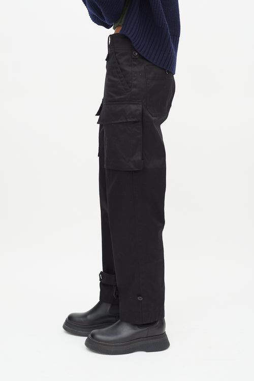 Sacai Black Cotton Cargo Pant