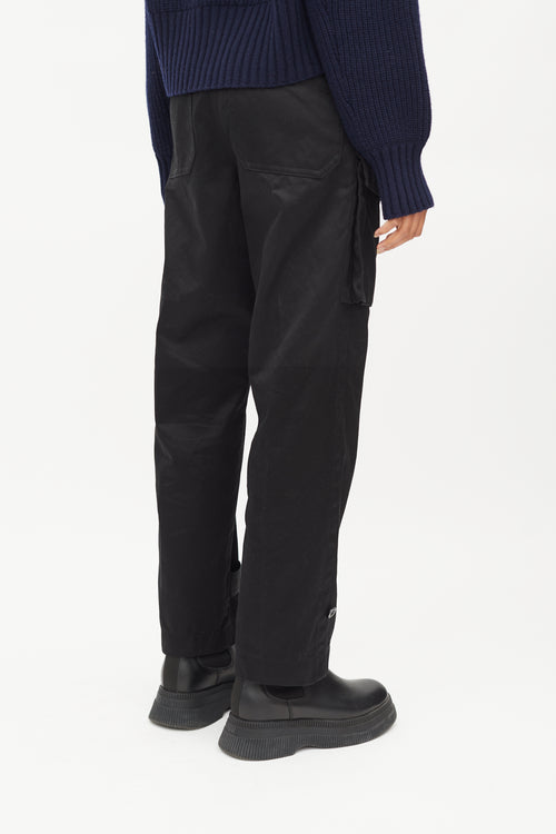 Sacai Black Cotton Cargo Pant