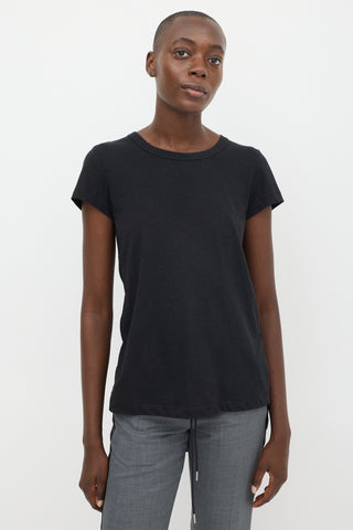 Sacai Black 
Navy Insert Lace Up T-Shirt