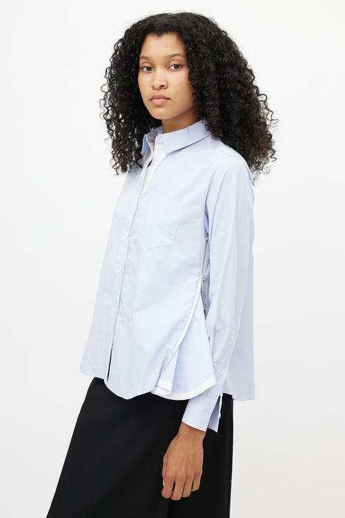 Sacai Blue Side Zip Shirt