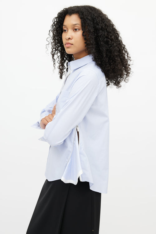 Sacai Blue Side Zip Shirt