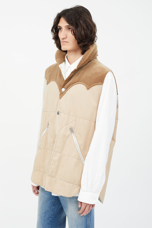 Sacai Brown Western Vest