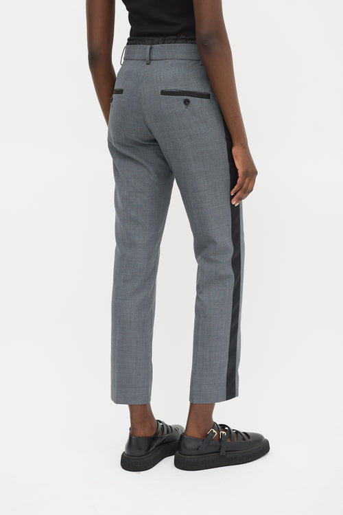 Sacai Dark Grey Side Stripe Layered  Trouser