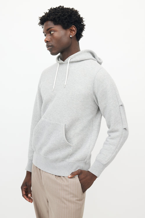 Sacai Grey Back Zip Hoodie