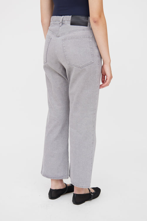 Sacai Grey Boot Cut Buckle Jean