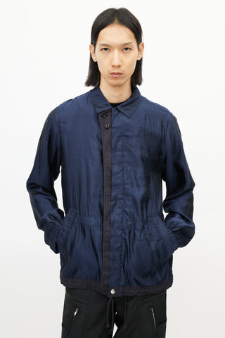 Sacai Navy Ripstop Drawstring Jacket