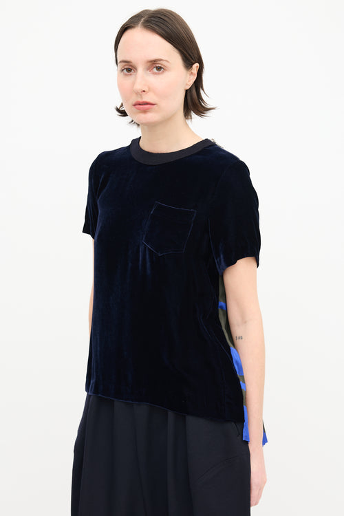 Sacai Velvet Short Sleeve Shirt