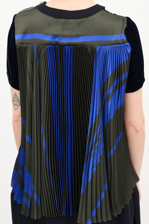 Sacai Velvet Short Sleeve Shirt