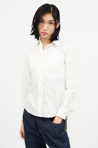 Sacai White Buckle Shirt