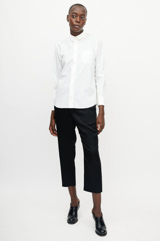 Sacai White Lace Insert Shirt