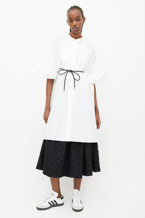 Sacai White Oversized Tie Tunic