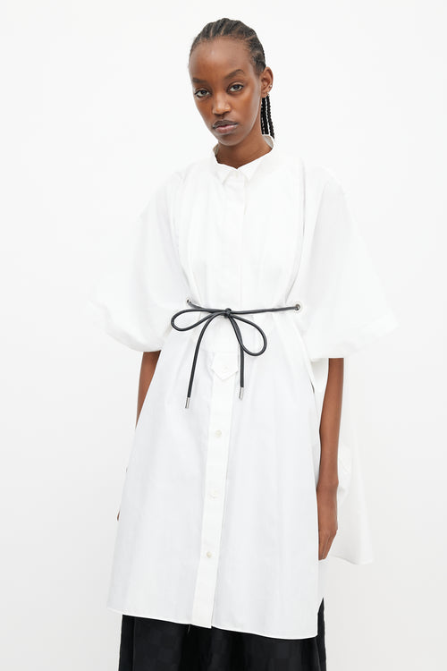 Sacai White Oversized Tie Tunic