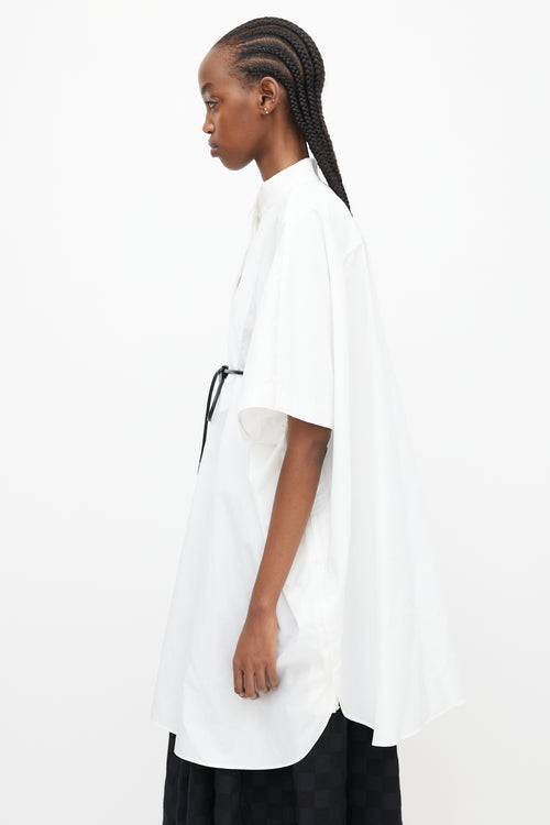 Sacai White Oversized Tie Tunic