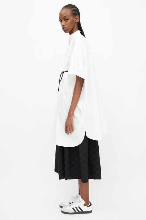 Sacai White Oversized Tie Tunic