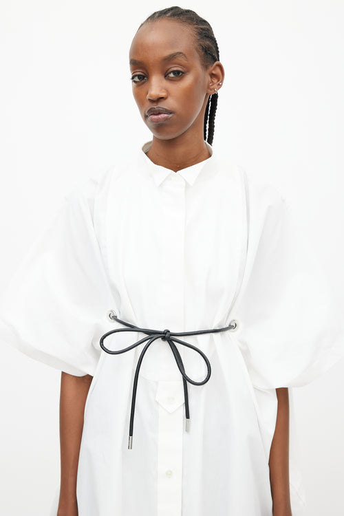 Sacai White Oversized Tie Tunic