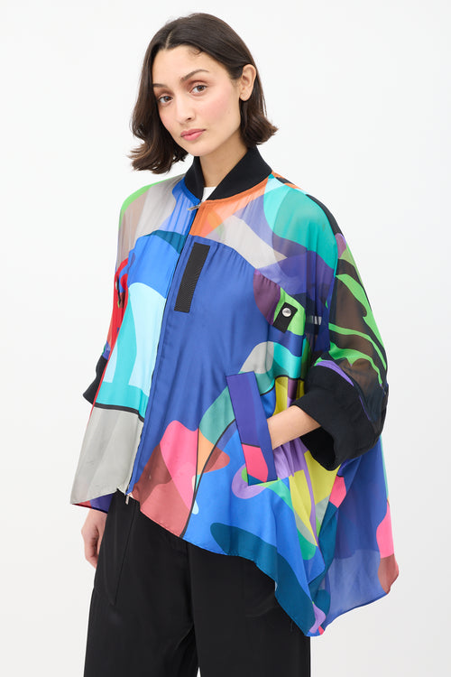 Sacai X KAWS Multicolour Printed Blouson Jacket