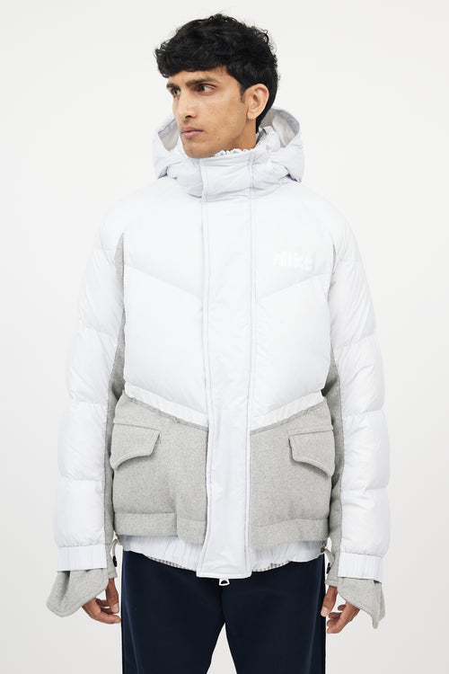 Sacai X Nike Blue 
Grey Down Puffer