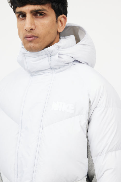 Sacai X Nike Blue 
Grey Down Puffer