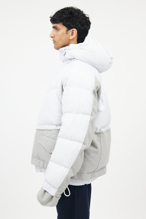 Sacai X Nike Blue 
Grey Down Puffer