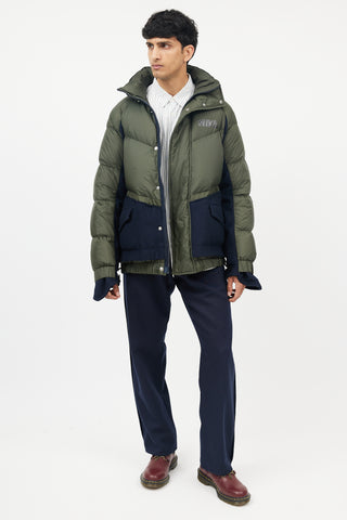 Sacai X Nike Green 
Navy Down Puffer