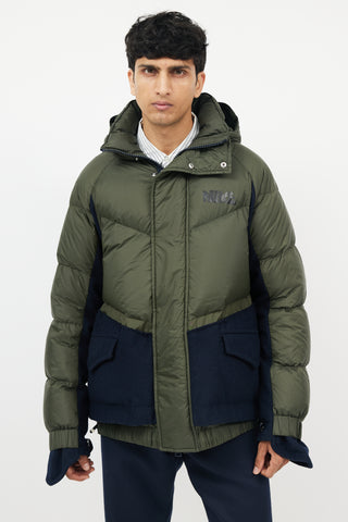 Sacai X Nike Green 
Navy Down Puffer