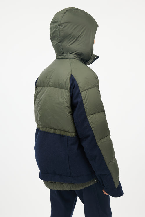 Sacai X Nike Green 
Navy Down Puffer