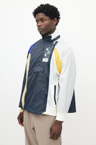 Sacai X Nike Blue 
Multicolour Deconstructed Jacket