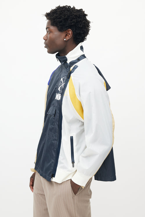 Sacai X Nike Blue 
Multicolour Deconstructed Jacket