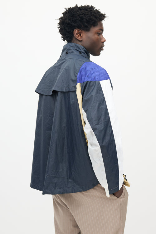 Sacai X Nike Blue 
Multicolour Deconstructed Jacket