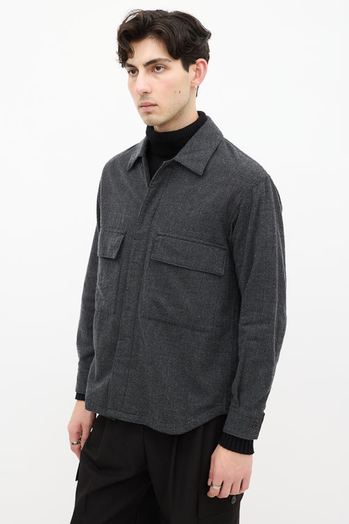 Sage De Cret Grey 
Black Houndstooth Shirt