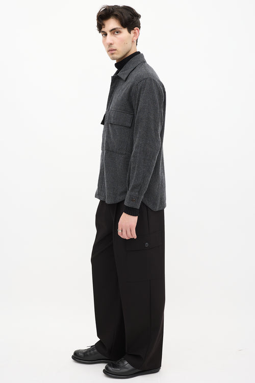 Sage De Cret Grey 
Black Houndstooth Shirt