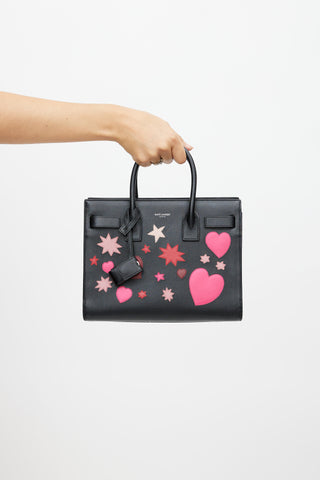 Saint Laurent 2016 Black Baby Heart Sac De Jour Bag