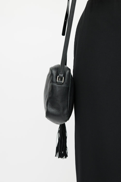 Saint Laurent 2017 Black Lou Logo Crossbody Bag