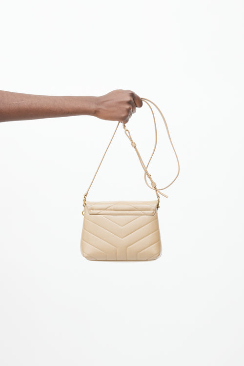 Saint Laurent 2019 Beige Quilted Loulou Toy Shoulder Bag