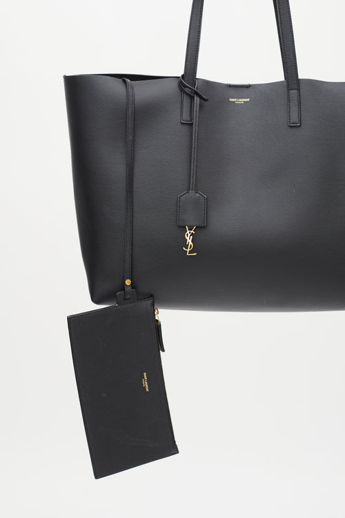 Saint Laurent 2027 Black Leather East West Tote Bag