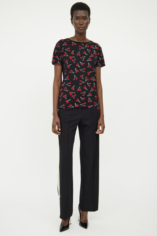 Saint Laurent Black 
Red Cherry T-shirt