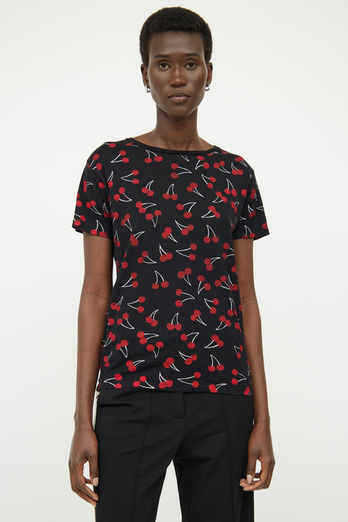 Saint Laurent Black 
Red Cherry T-shirt