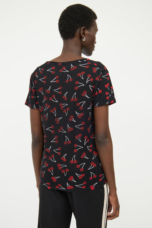 Saint Laurent Black 
Red Cherry T-shirt