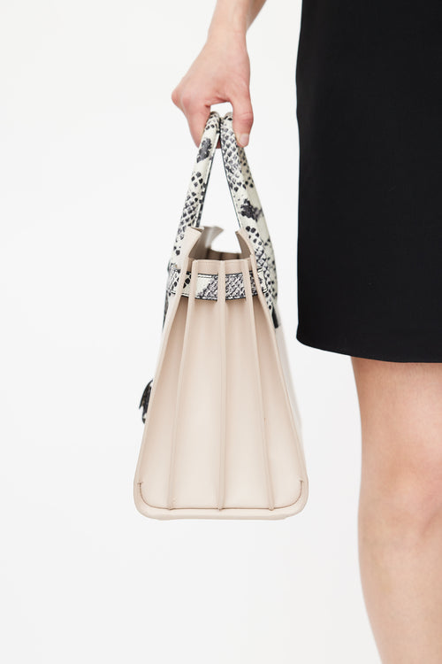 Saint Laurent Beige 
Multicolour Print Sac De Jour Shoulder Bag