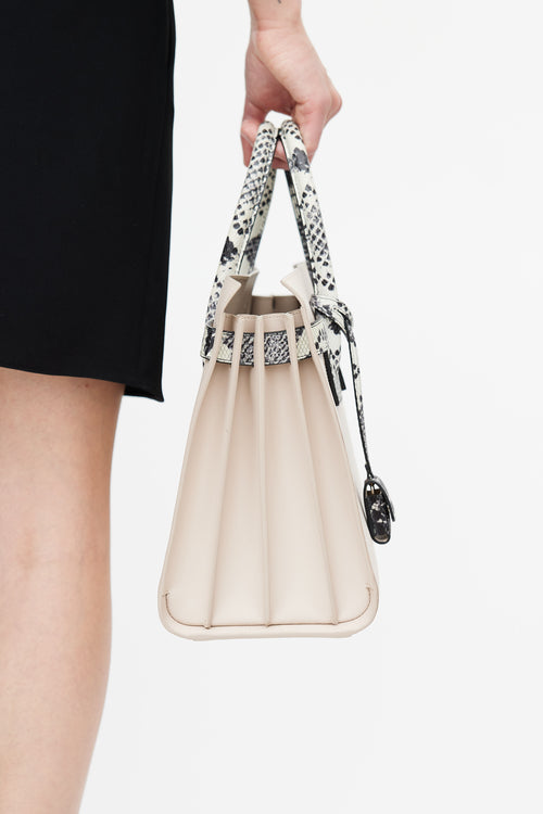 Saint Laurent Beige 
Multicolour Print Sac De Jour Shoulder Bag