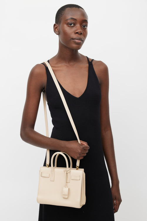 Saint Laurent Beige Nano Sac De Jour Crossbody Bag