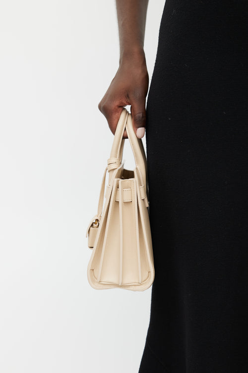 Saint Laurent Beige Nano Sac De Jour Crossbody Bag