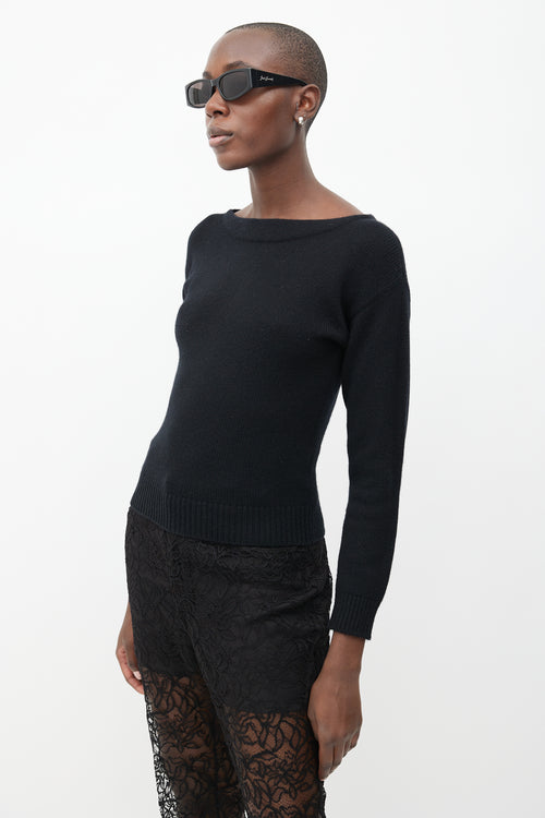 Saint Laurent Black Cashmere Sweater