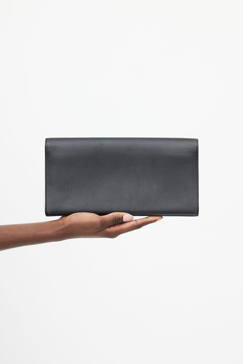 Saint Laurent Black 
Gold Kate Clutch