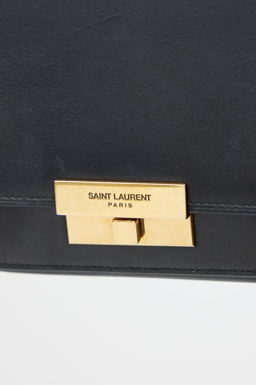 Saint Laurent Black 
Gold Leather Betty Bag