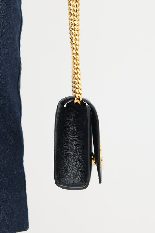 Saint Laurent Black Leather Small Kate Bag