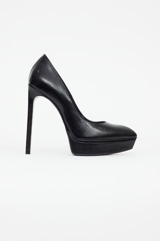 Saint Laurent Black Patent Leather Janis Pump