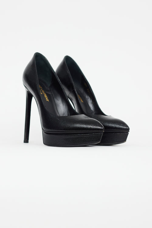 Saint Laurent Black Patent Leather Janis Pump