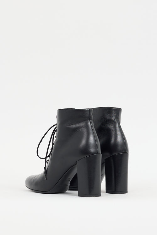 Saint Laurent Black Leather Babies Boot