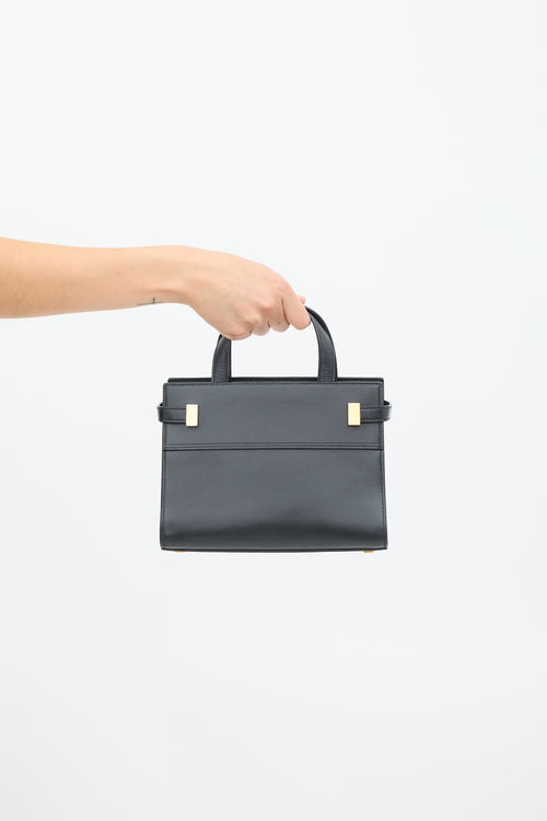 Saint Laurent Black Leather Manhattan Mini Bag